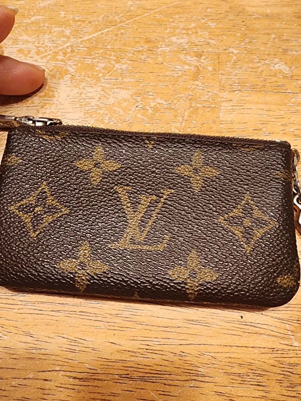Louis Vuitton Monogram Canvas Key Pouch Wallet in Brown and Gold
